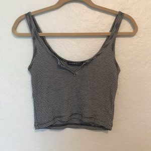 Brandy Melville Cropped Striped Tank Top